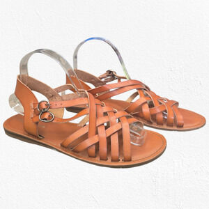 American Eagle Brown Leather Gladiator Sandals Size 9 – Strappy Summer Sandals